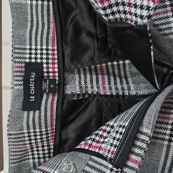 Le Chateau Dress Pants Gray Stripe - Picture 3 of 3